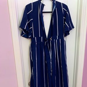 Navy blue dress with shorts